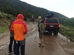 Day 3.  On the Huerfano Road after the flash flood, trying to get to Culebra.